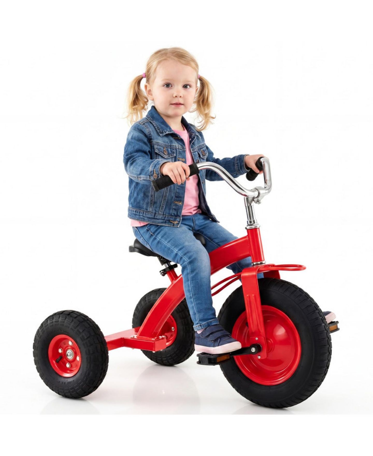 Детская игрушка SUGIFT Carbon Steel Kids' Bike with Adjustable Handlebar and Seat, 15" Inflatable Rubber Tires, 200 lb Capacity, Ages 3+, цвет: Красный — фото 10