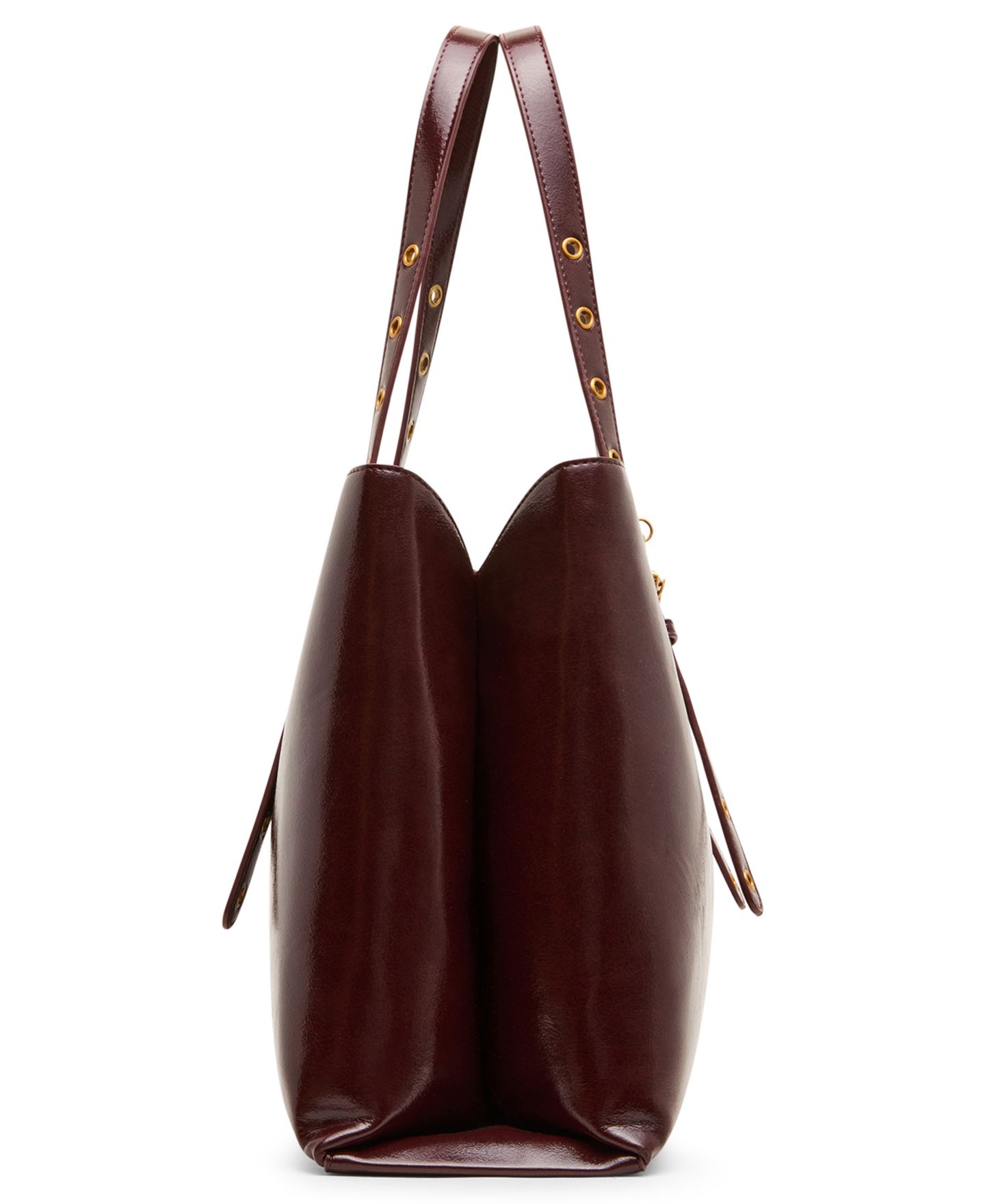 Женская сумка Steve Madden Haley Grommet Extra-Large Tote Handbag, цвет: Винный — фото 5