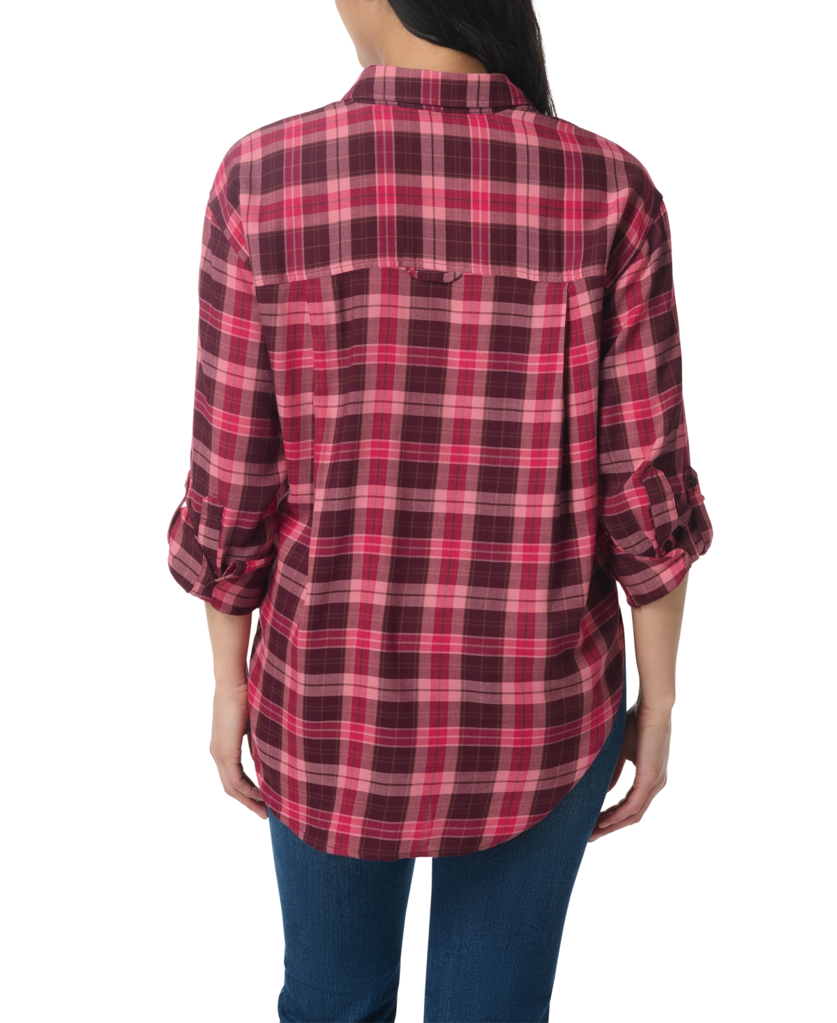 Gloria Vanderbilt Women's Amanda Plaid Point-Collar Shirt