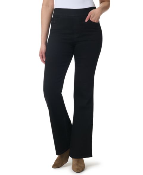 Женские джинсы Gloria Vanderbilt Amanda Pull-On High-Rise Flare, цвет: Чёрный