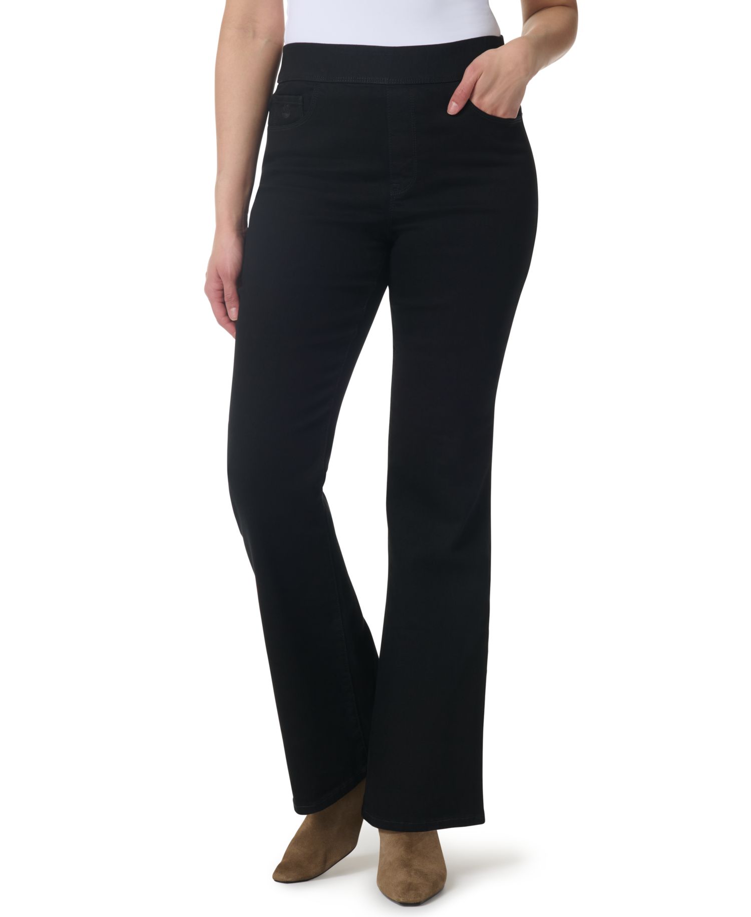 Women's Amanda Pull-On High-Rise Flare Jeans