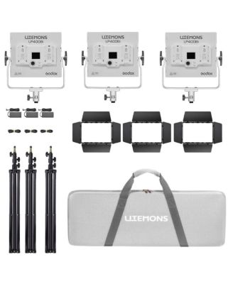 Litemons LP400Bi 36W Bi-Color LED 3-Light Panel Kit