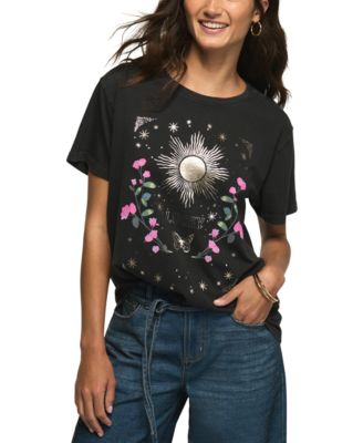 Women's Celestial Lucky Sun Boyfriend Graphic T-Shirt