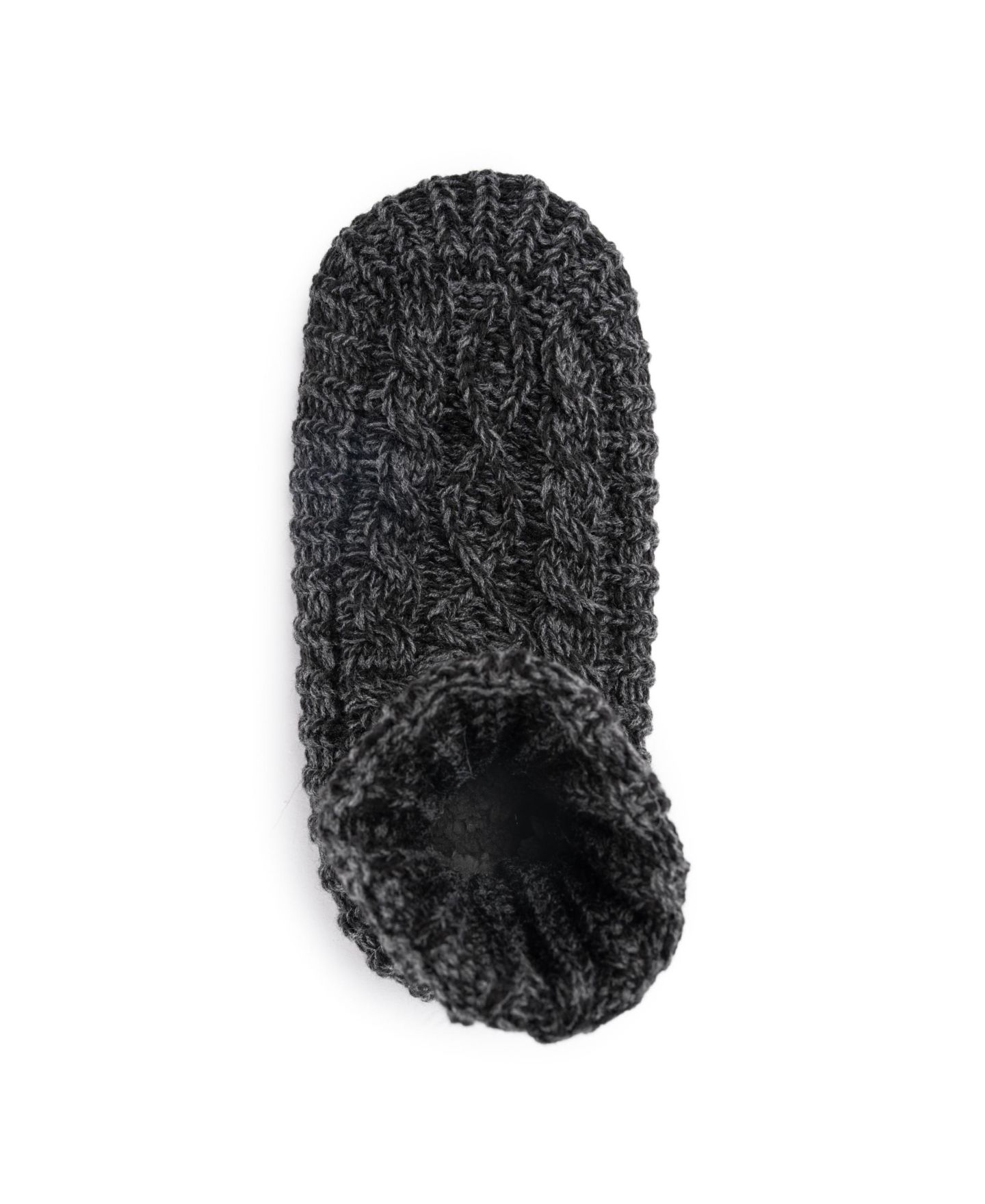 Мужские тапочки MUK LUKS Cabled Boot Acrylic Slippers, цвет: Эбеновый / Серый — фото 8