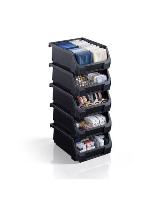 Small Open Front Stackable Clothing Storage Bin – Closet and Wardrobe Organizer