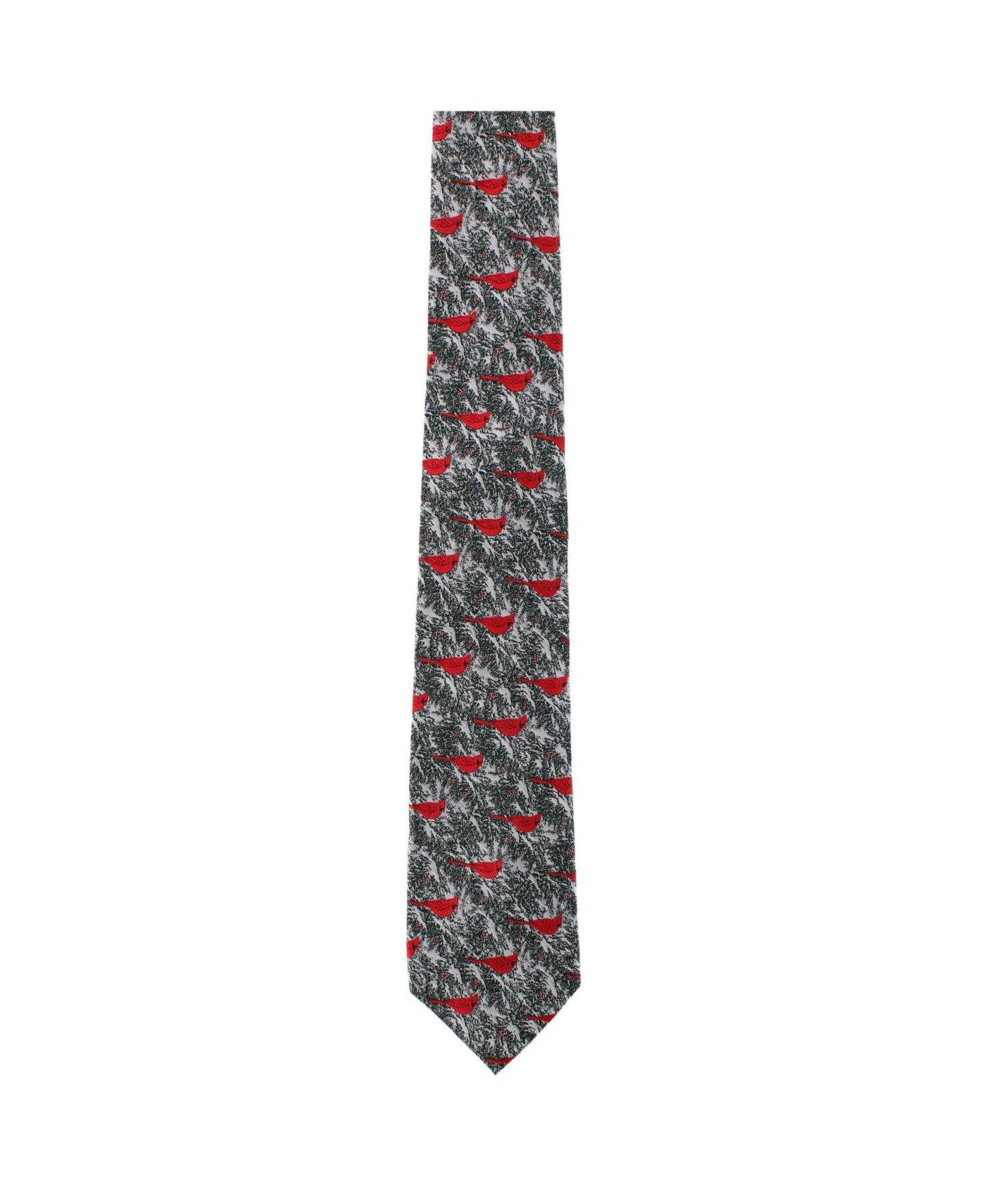 Мужские галстуки TRAFALGAR The Snowy Virginia Nightingale Silk Novelty Necktie, цвет: Multiple — фото 2