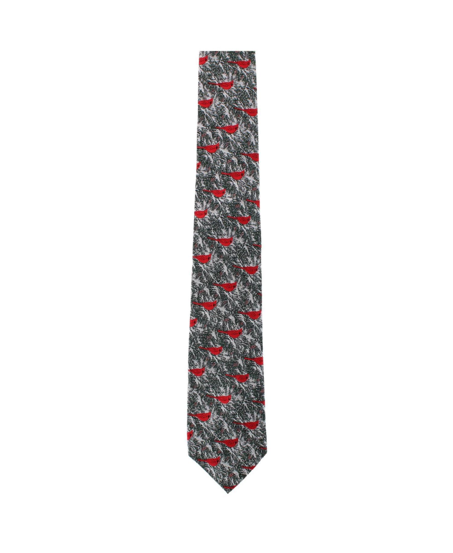 Men's The Snowy Virginia Nightingale Silk Novelty Necktie