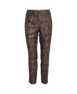 Women's Floral Mid-Rise Straight Pants