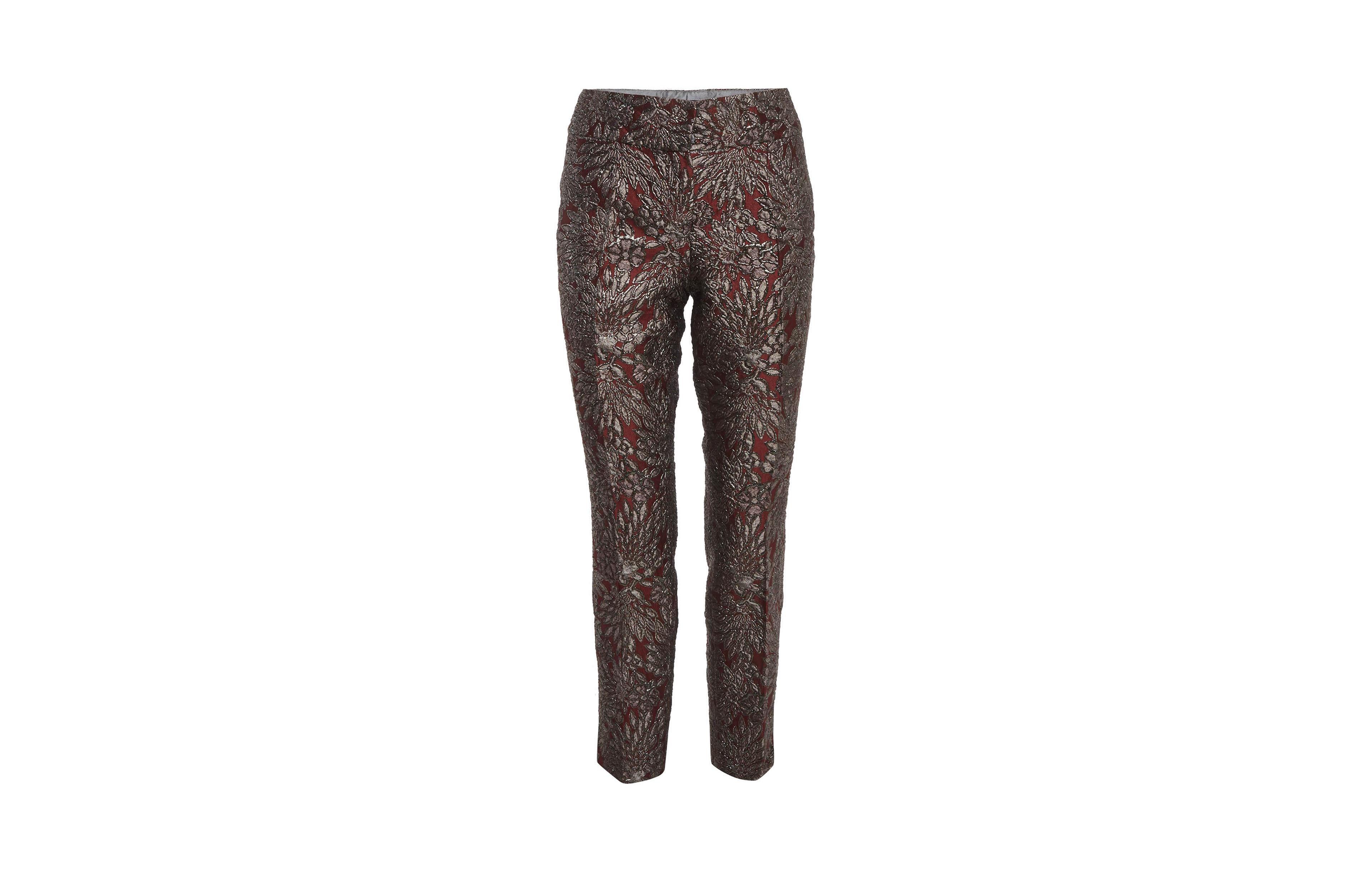 Pre-Owned Dolce & Gabbana Women's Floral Mid-Rise Straight Pants