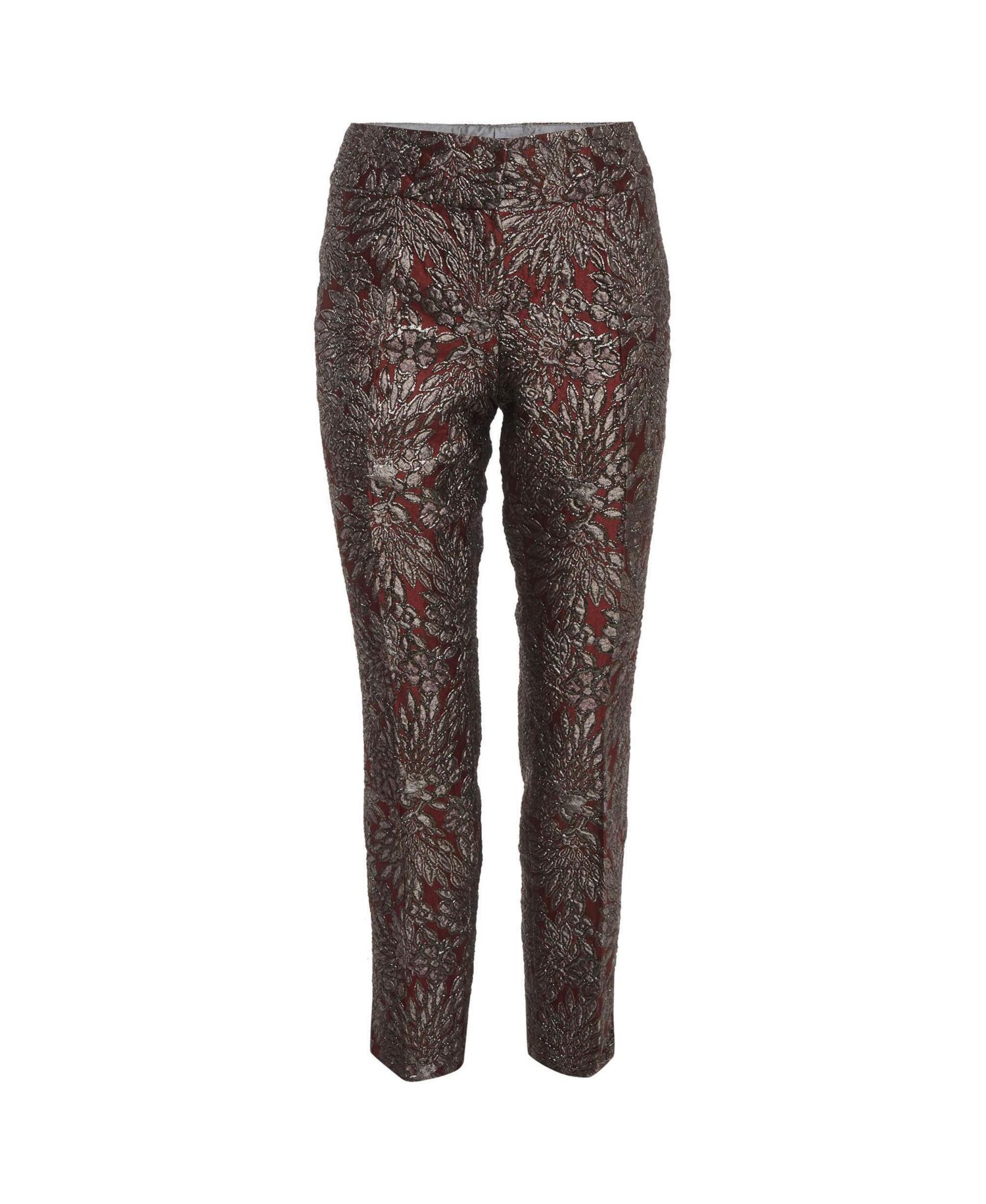 Women's Floral Mid-Rise Straight Pants