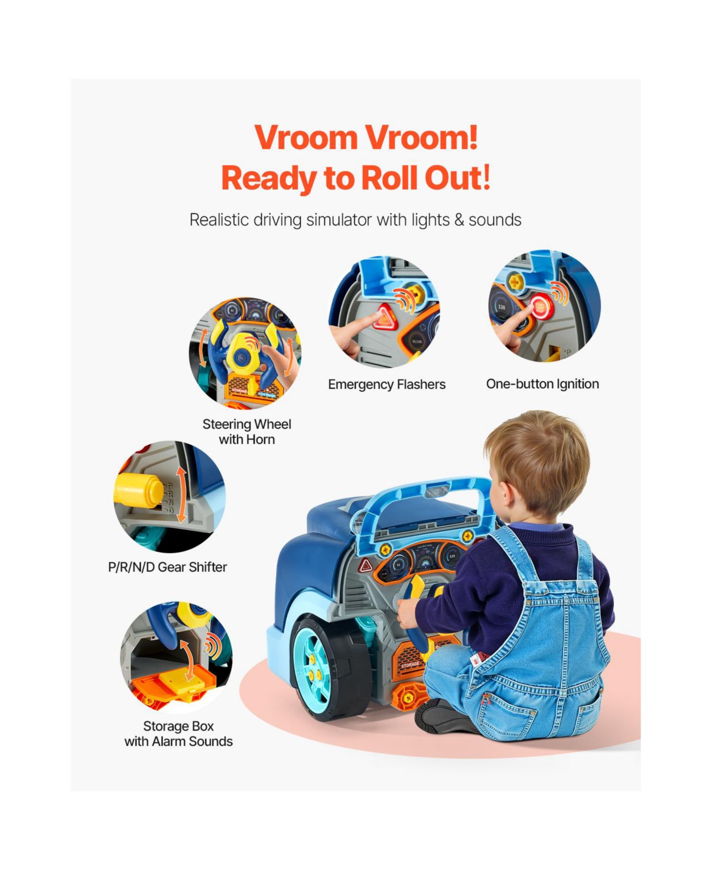 Детский игровой набор HONGGE Mechanic Engine Repair Electric Screwdriver 60-Piece Playset, Ages 3+, цвет: Синий — фото 5