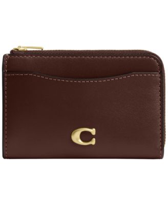 Essential Leather Key Zip Card Case
