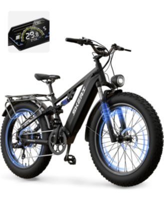 Electric Scooter Bike for Adults, 26"x4" Fat Tire Full Suspension E-Mountain Bicycle,750W (Peak 1200) Motor 48V 20Ah 7-Speed Ebike UL2849