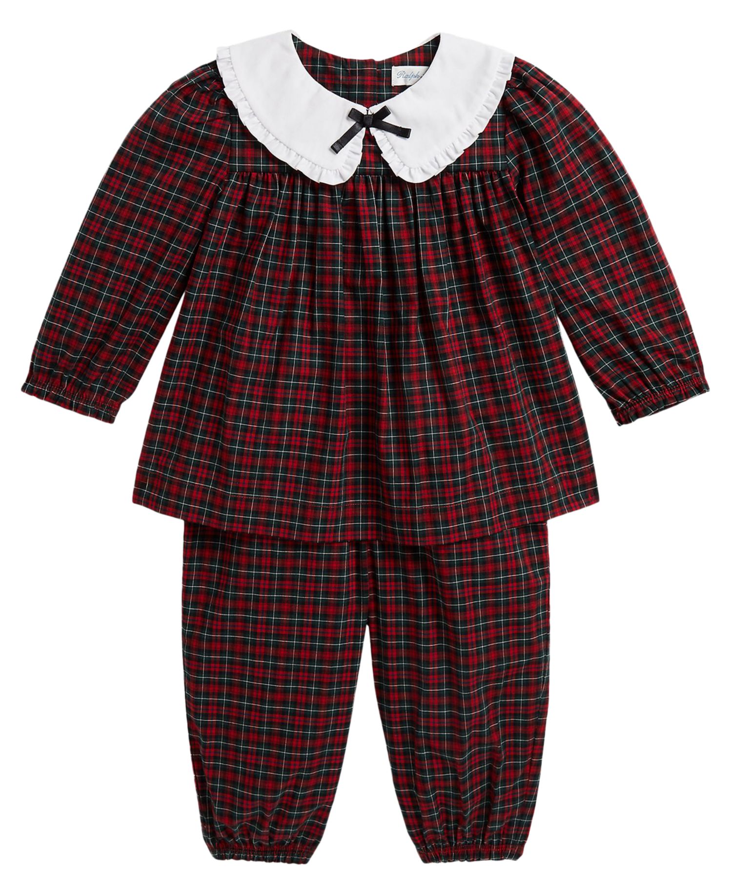 Baby Girls' Ruffled Long-Sleeve Top and Pants, 2-Piece Set