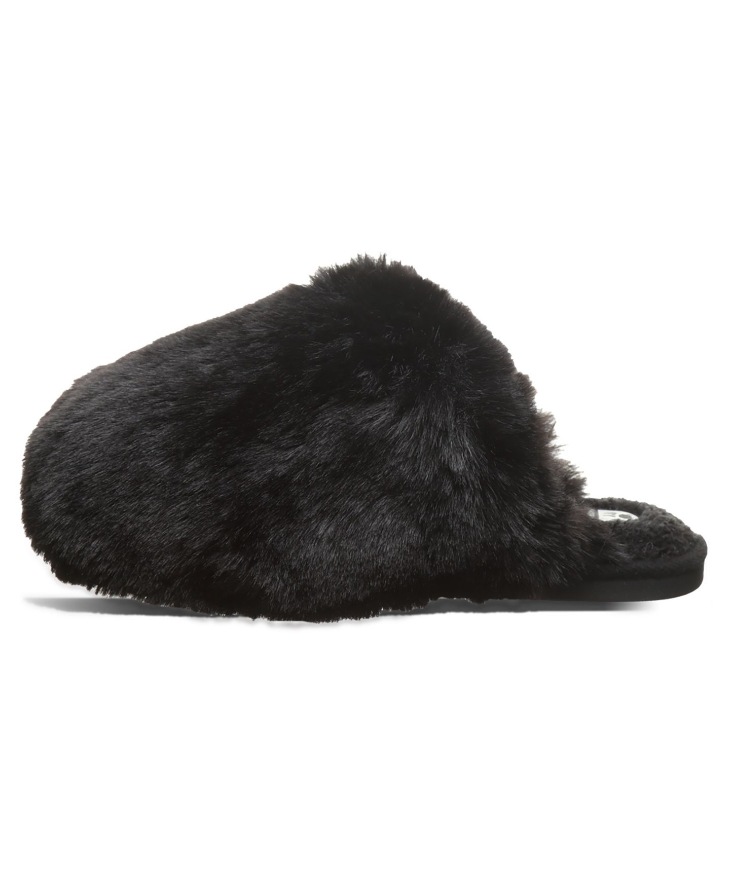 Женские тапочки BEARPAW Silkie Faux Fur Plush Slip-On Slippers, цвет: Чёрный — фото 7