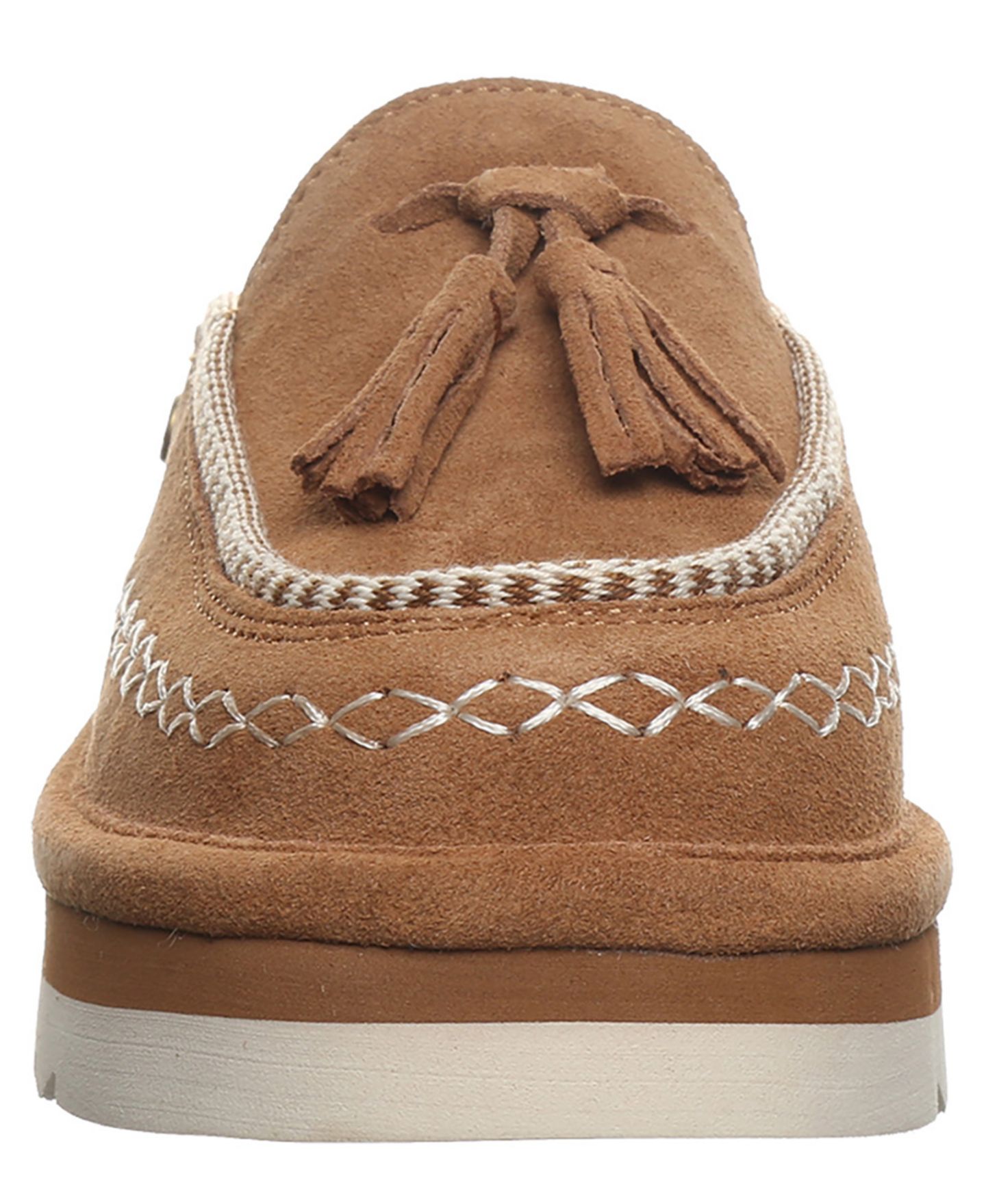 Женские тапочки BEARPAW Leona Platform Scuff Slip-On Slippers, цвет: Коричный — фото 8