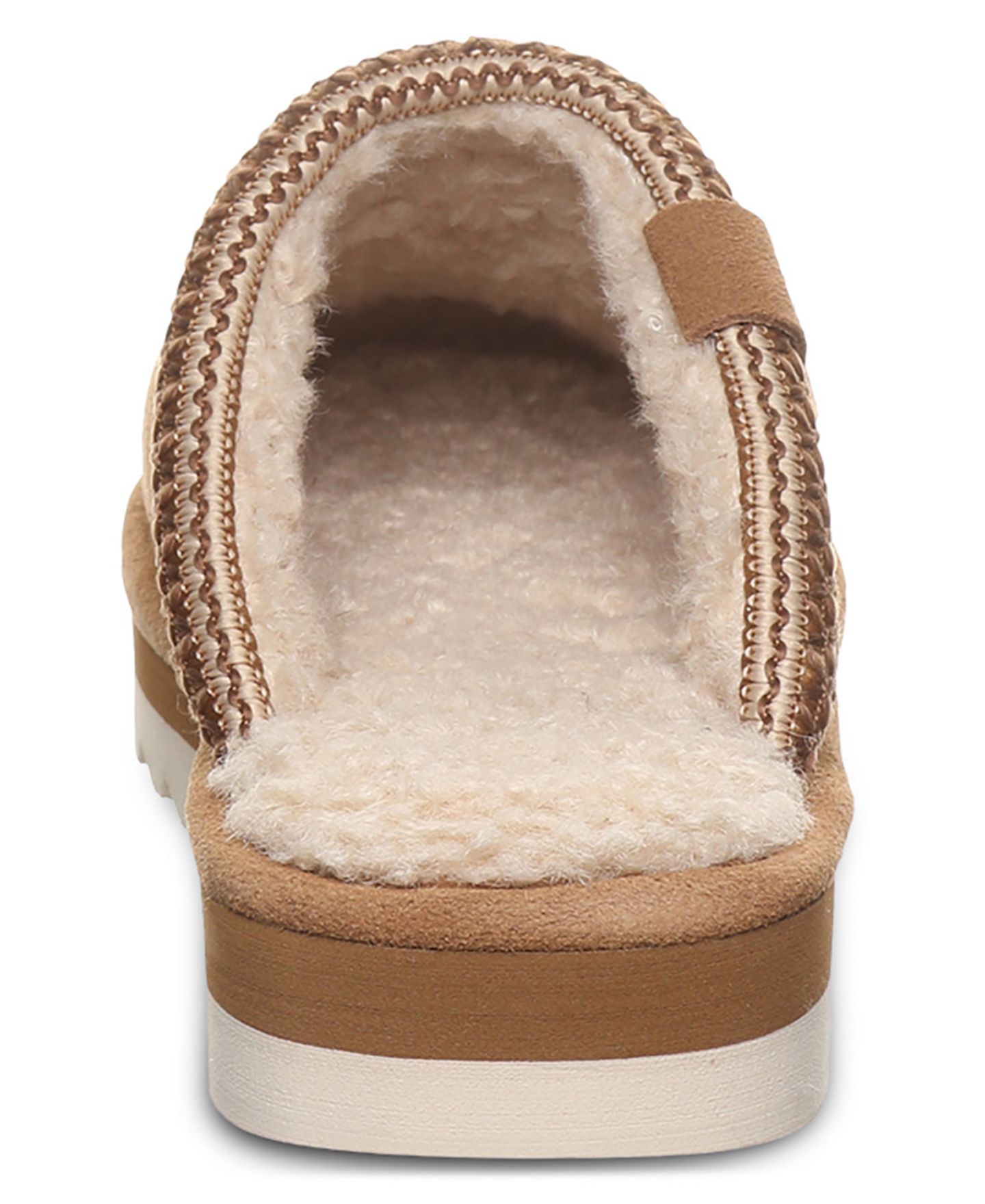 Женские тапочки BEARPAW Arden Faux Fur Accent Slip-On Slippers, цвет: Hickory — фото 3