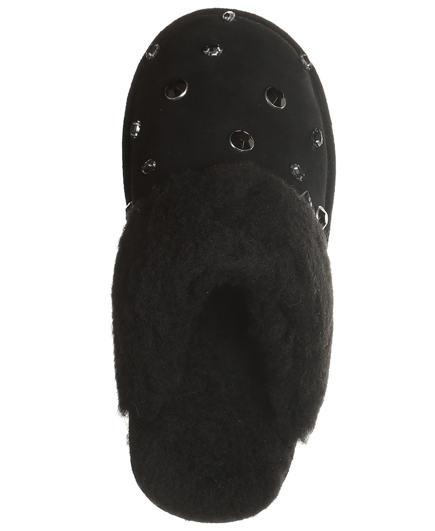 Женские тапочки BEARPAW Loki Nova Embellished Suede Scuff Slippers, цвет: Чёрный — фото 4