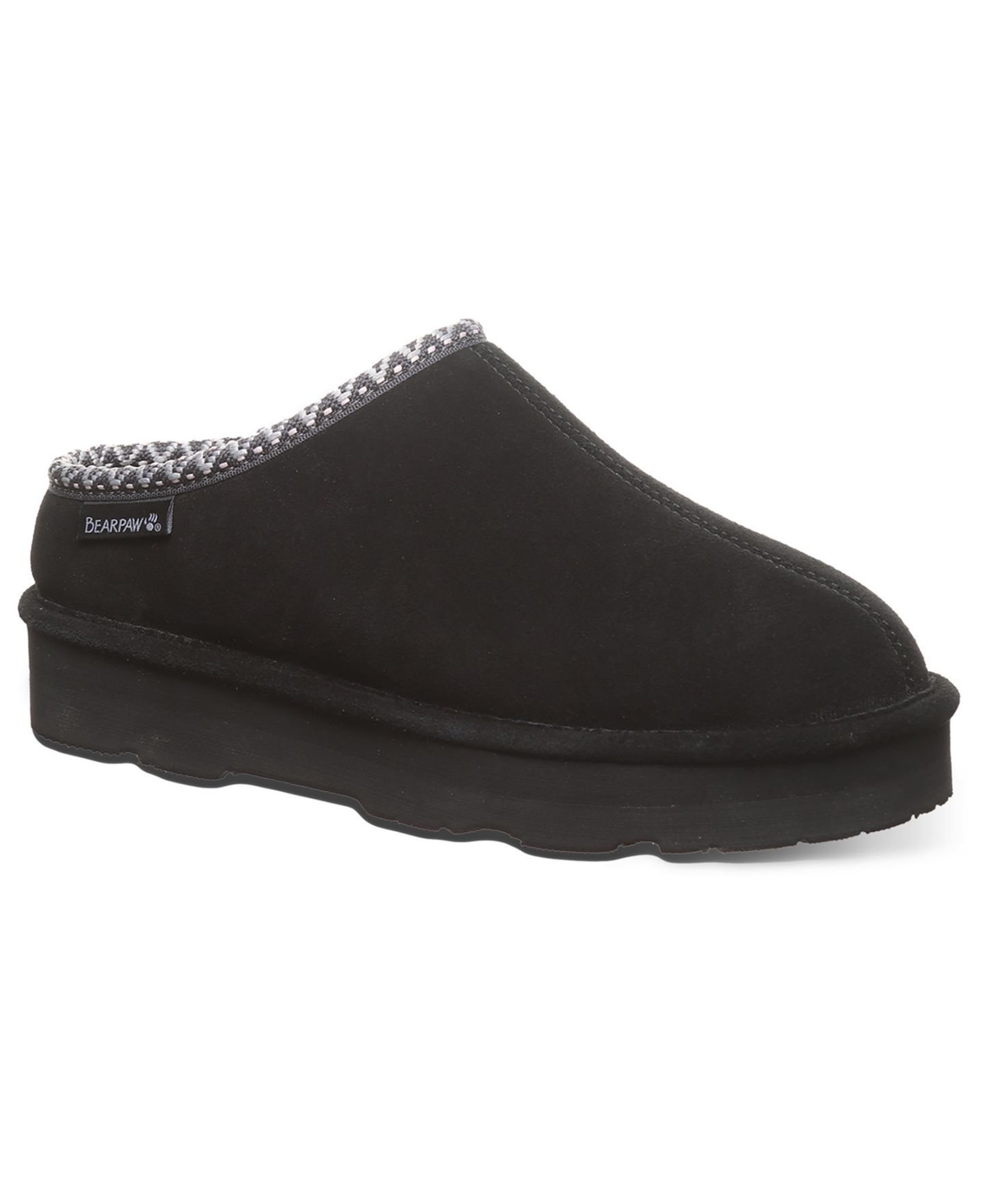 Женские тапочки BEARPAW Martis Slip-On Slippers, цвет: Чёрный — фото 1