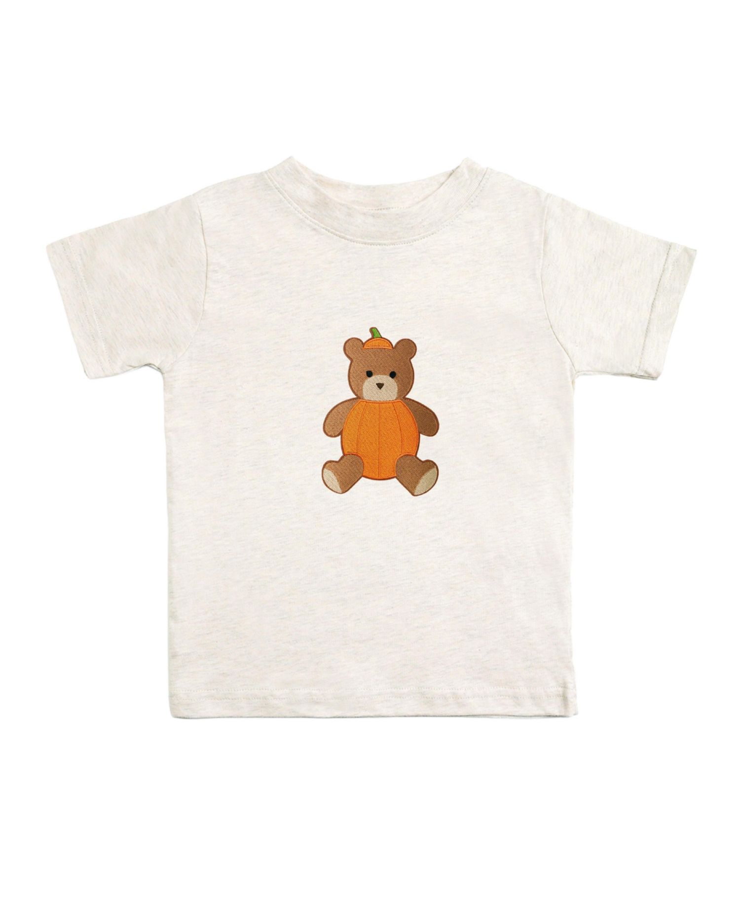 Big Boys Pumpkin Teddy Bear Patch Short Sleeve T-Shirt