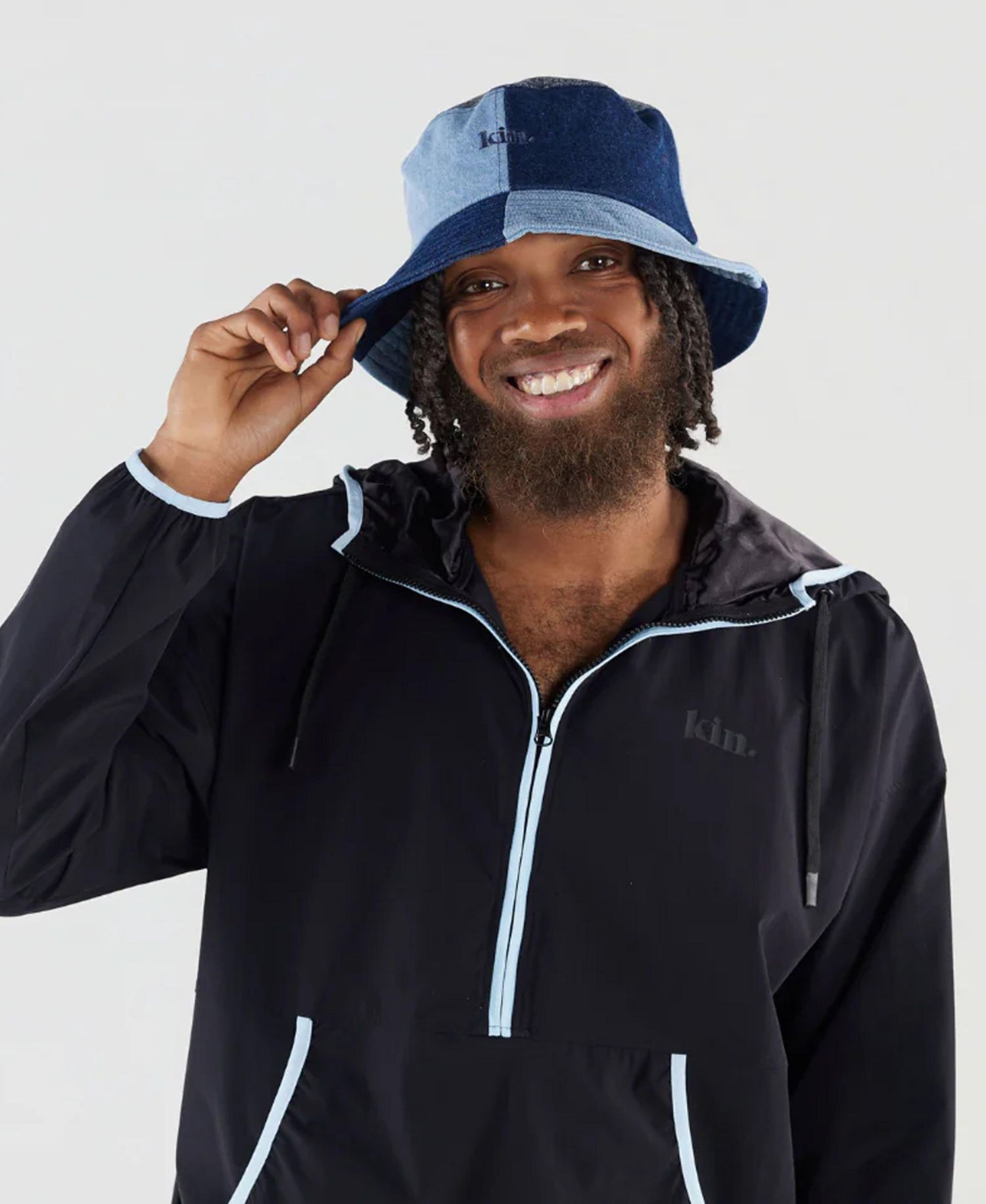 Unisex Denim Satin Lined Bucket Hat