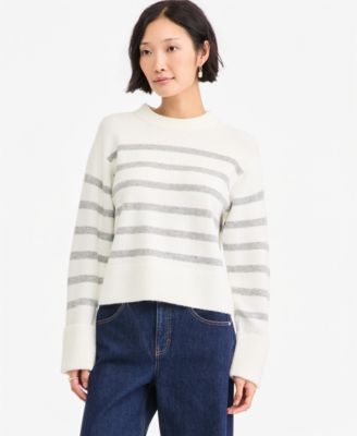 Women's Crewneck Cuff Sleeve Pullover Sweater