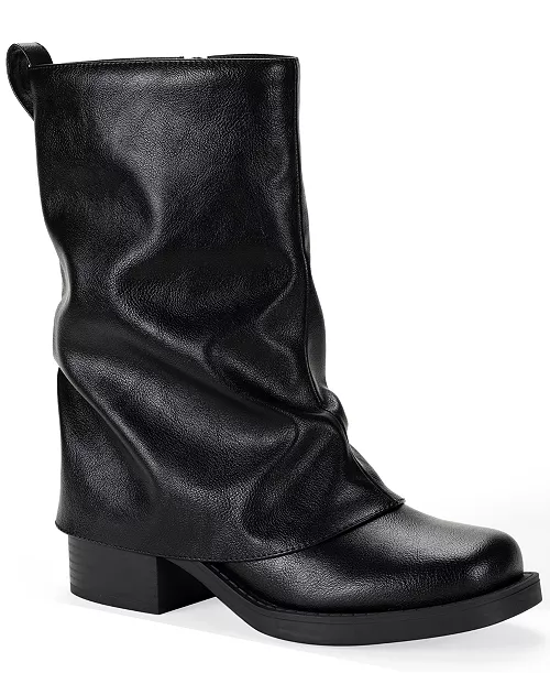 Wild Pair Women's Wilhelmiina Mid Shaft Block Heel Booties