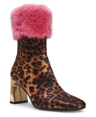 x Paris Hilton Women's Vita Pom Pom Square Toe Dress Booties