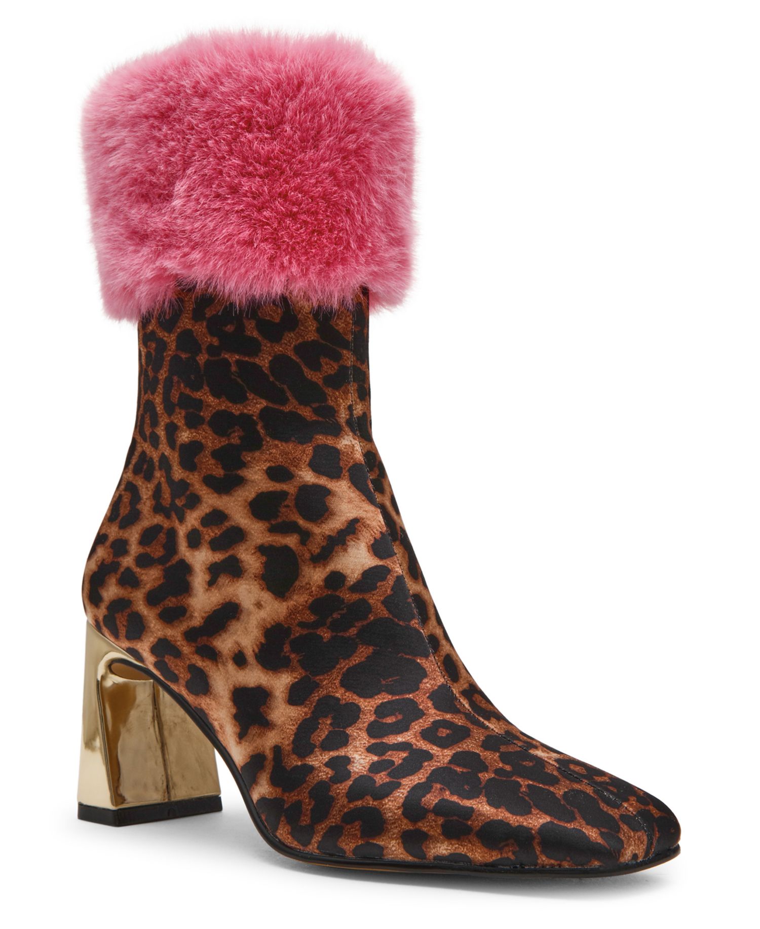 x Paris Hilton Women's Vita Pom Pom Square Toe Dress Booties