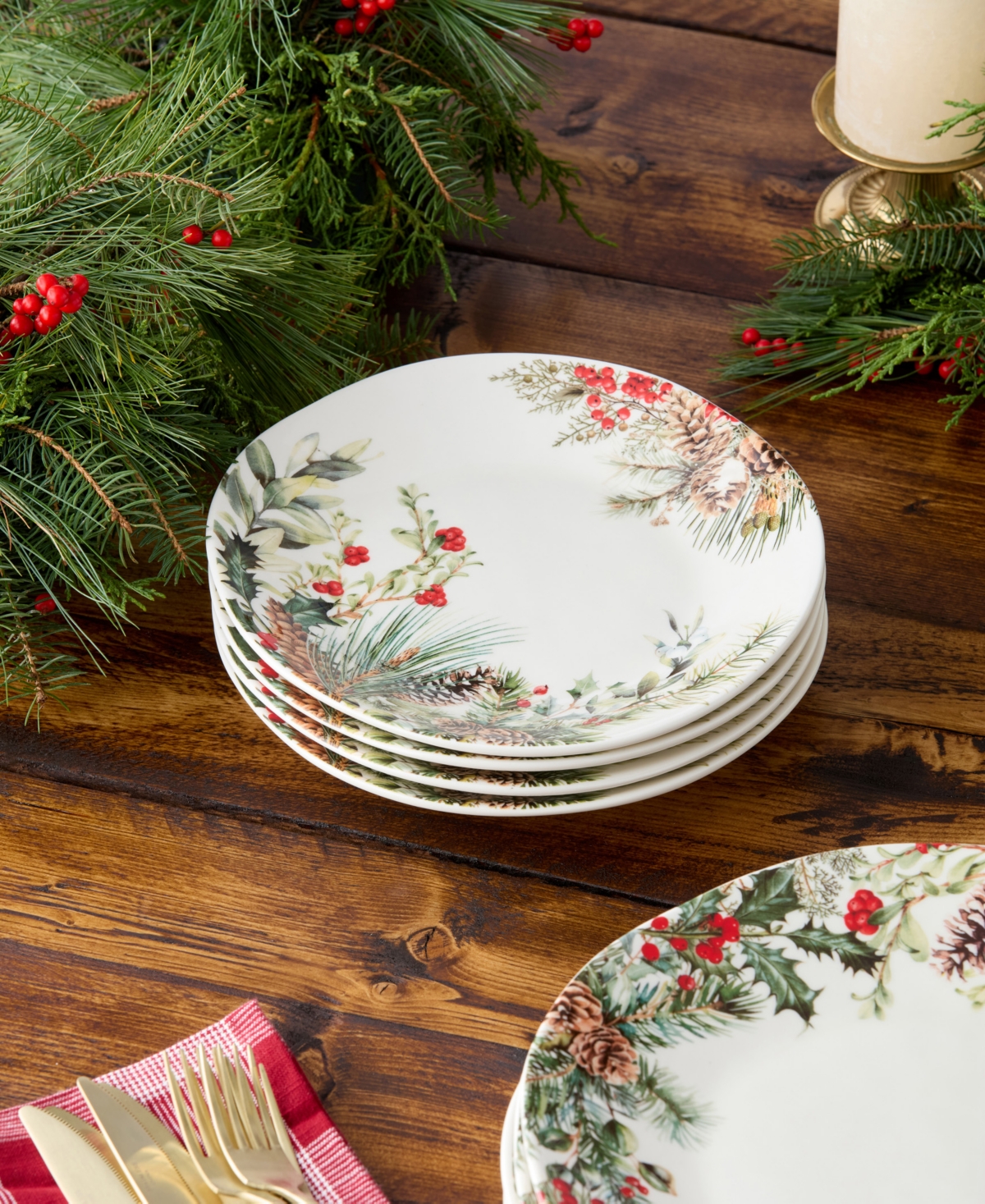 Certified International Woodland Dessert Plates, Set of 4