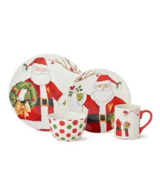 Santa Delight 16-Piece Dinnerware Set, Service For 4