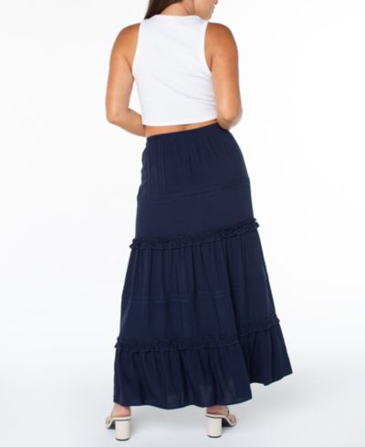 Celebrity Pink Juniors' Tiered Pull-On Maxi Skirt