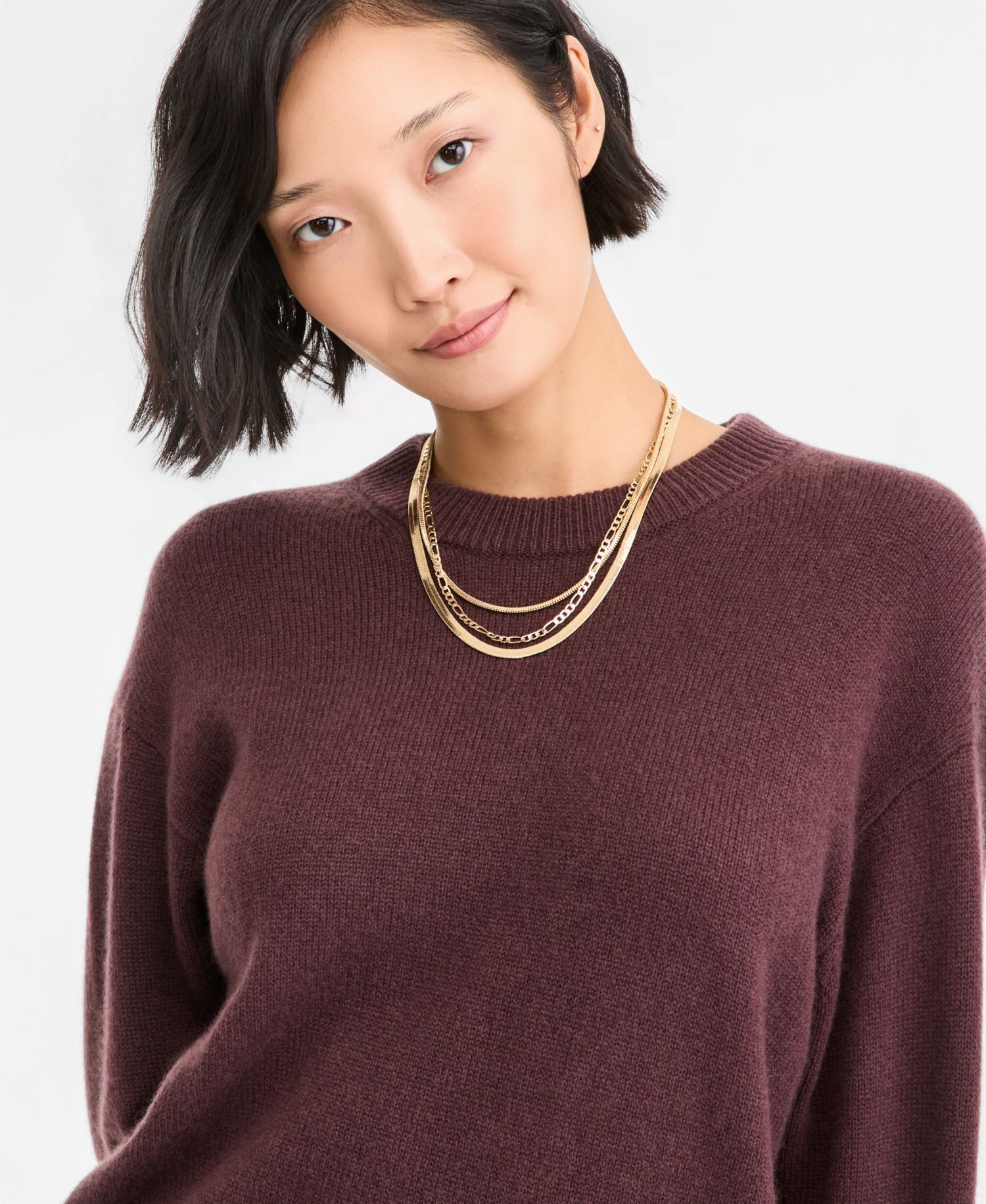 Women's 100% Cashmere Crewneck Relaxed-Fit Sweater