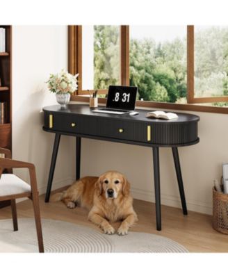 55-Inch Office Desk with 2 Drawers, Executive Computer Workstation for Home Office and Bedroom