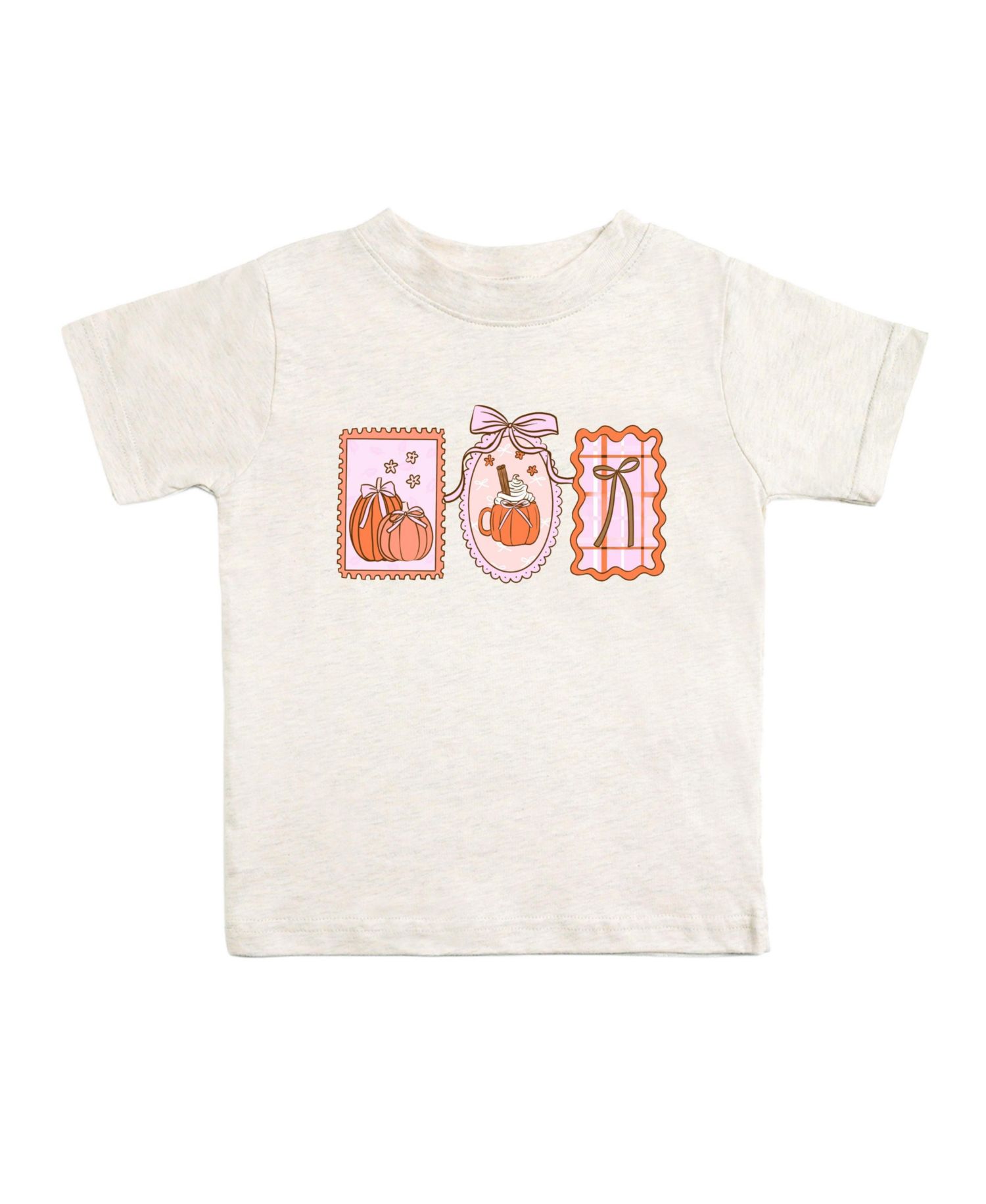 Big Girls Pumpkin Cameo Short Sleeve T-Shirt