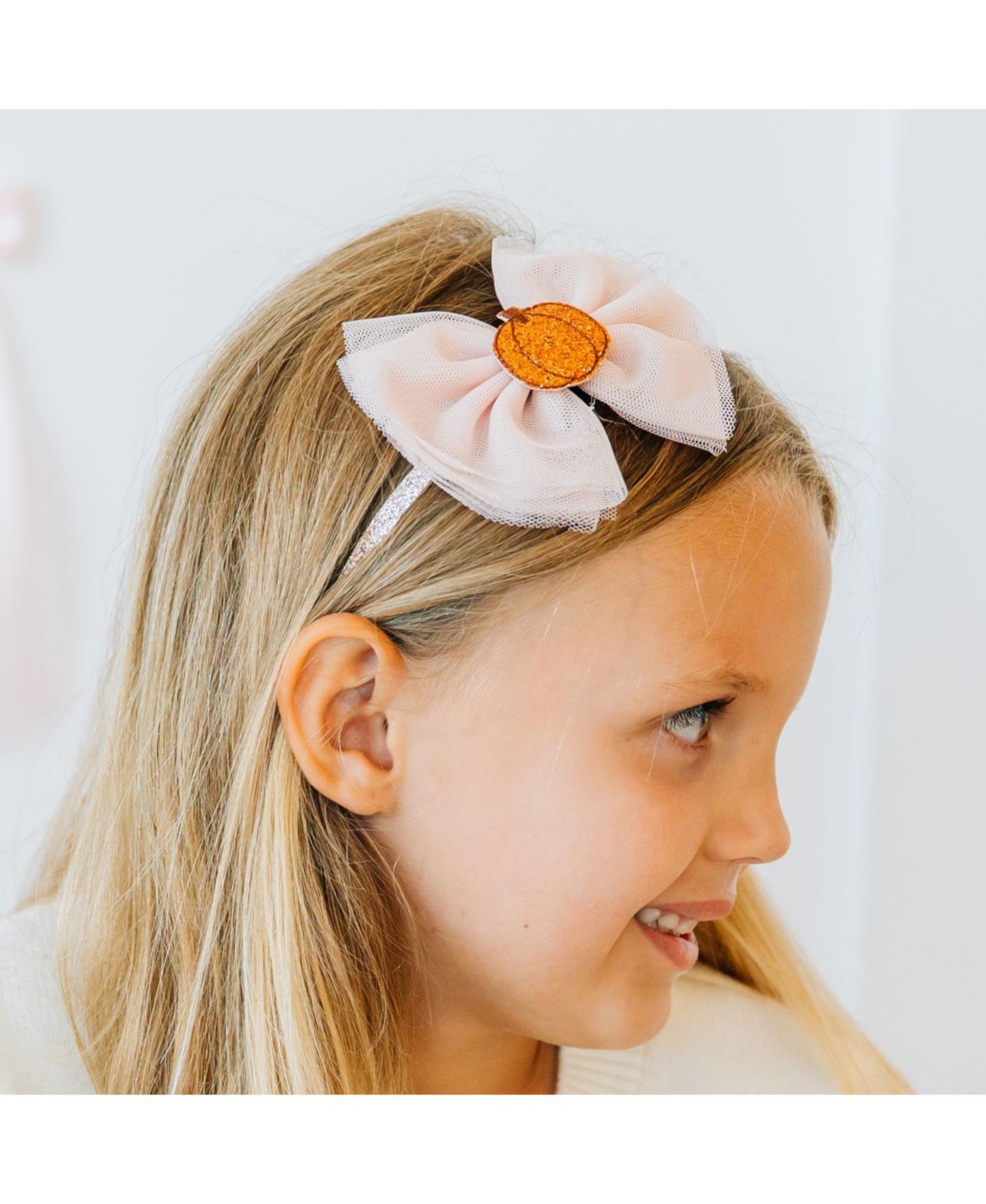 Аксессуары для волос Sweet Wink Pumpkin Tulle Bow Headband для девочек, цвет: Розовый — фото 3