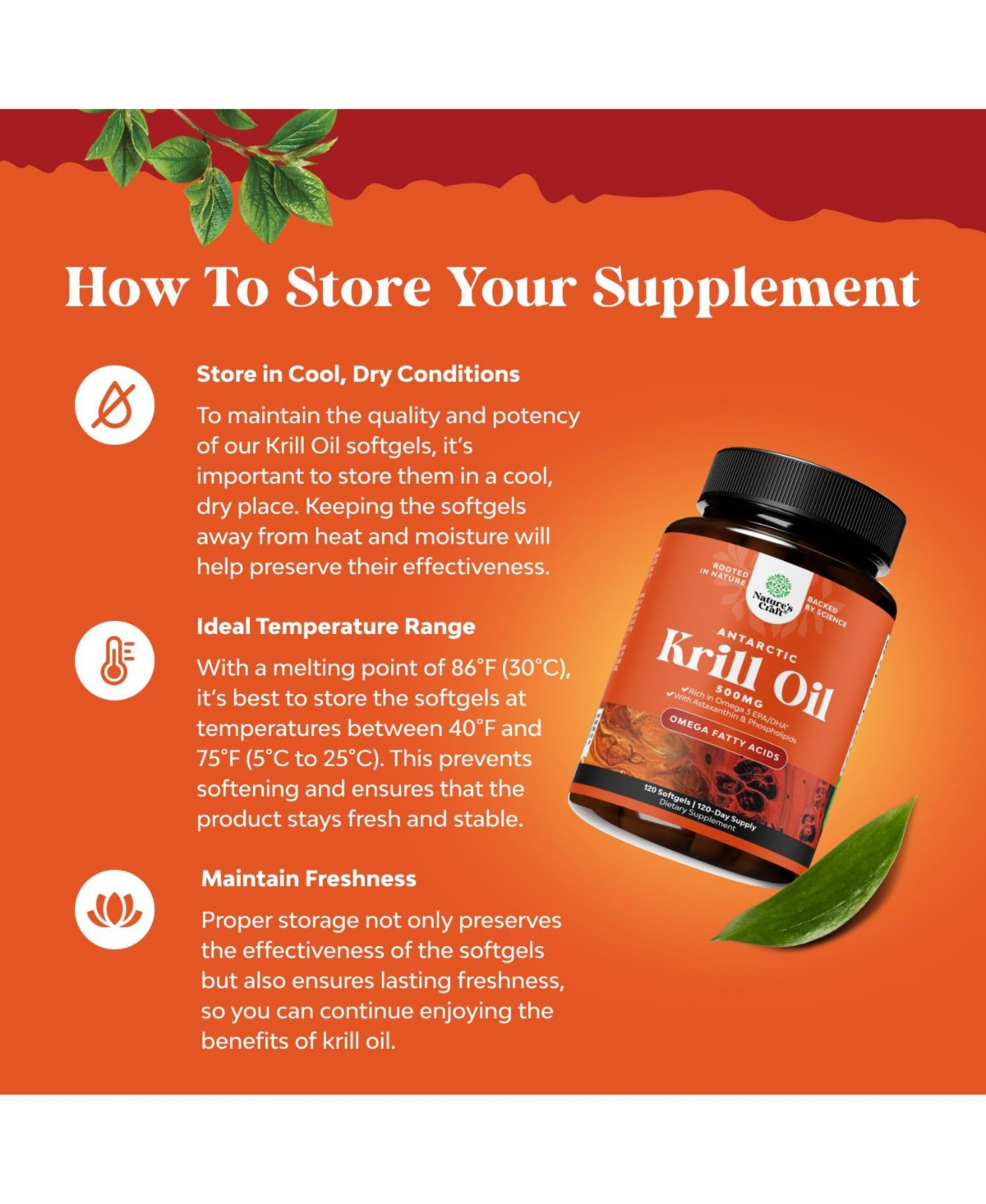 Nature's Craft Krill Oil Softgels, Nature's Craft, 120ct
