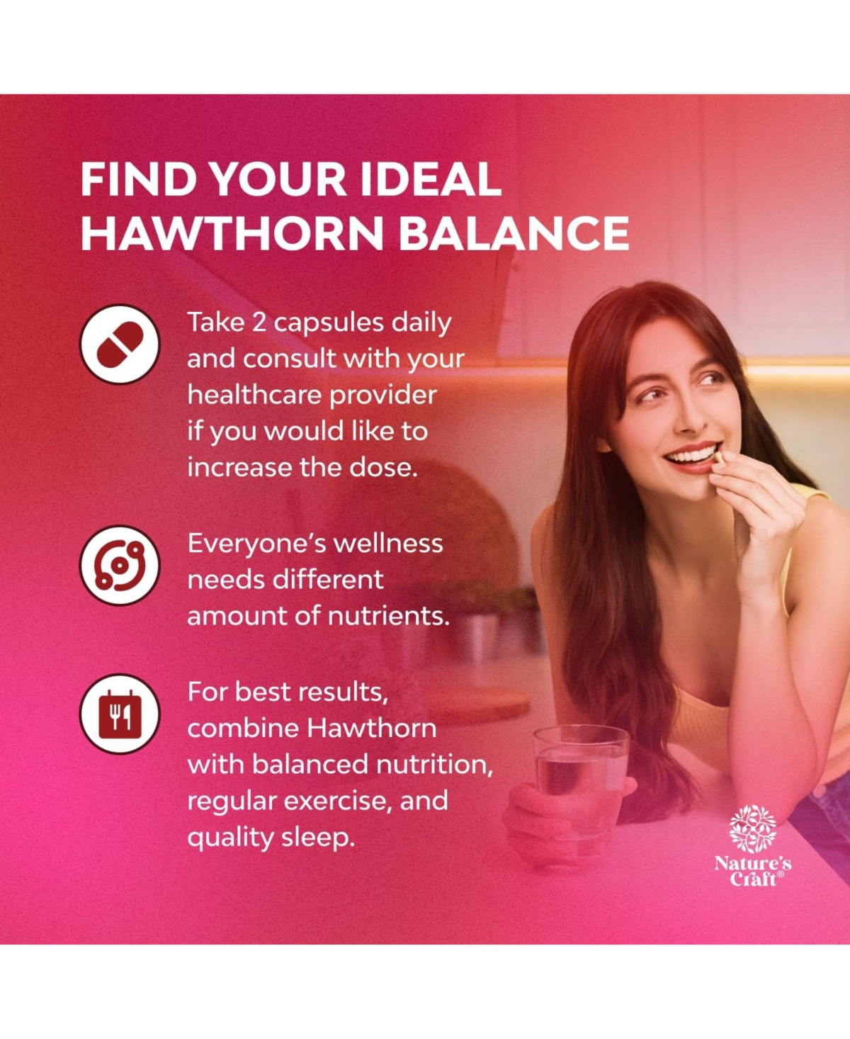 Extra Strength Hawthorn Berry Capsules - Antioxidant Supplement with Leaf & Flower Extract 4:1 for Healthy Heart & Digestion