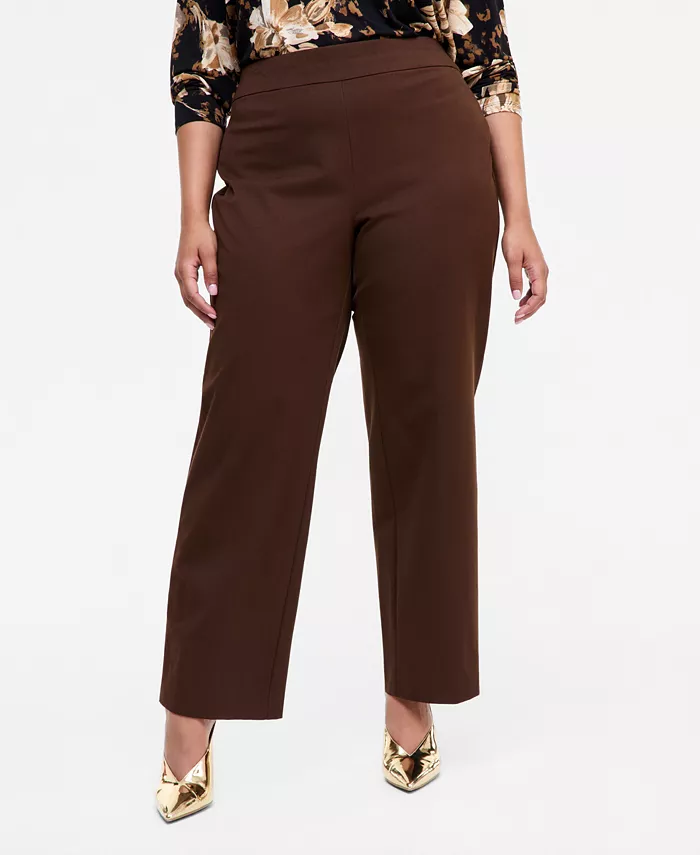 Plus Size INCredible Stretch Straight High-Rise Pull-On Pants - thumbnail 7
