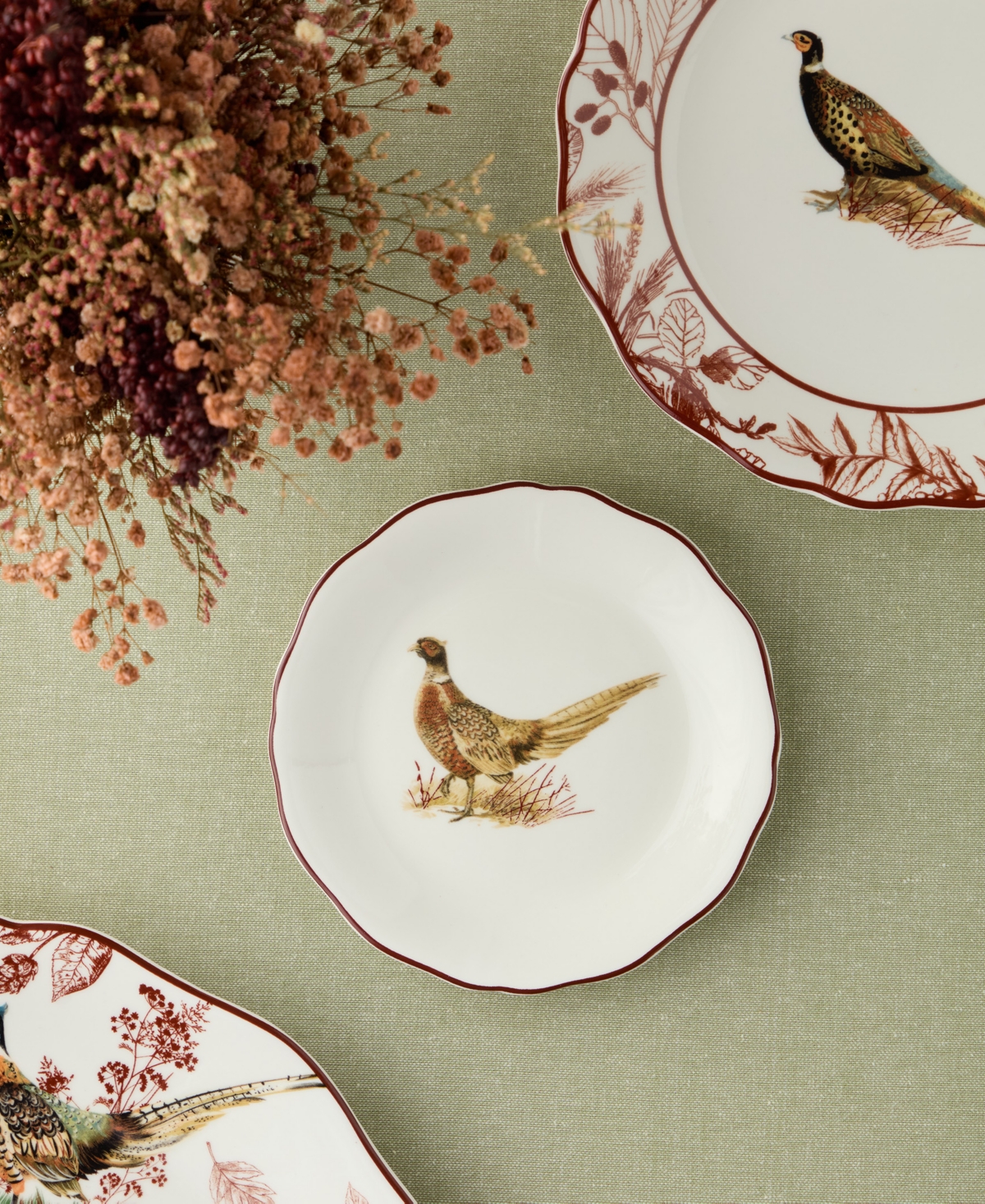 Certified International Pheasant Grove Canape Plates, Set of 4