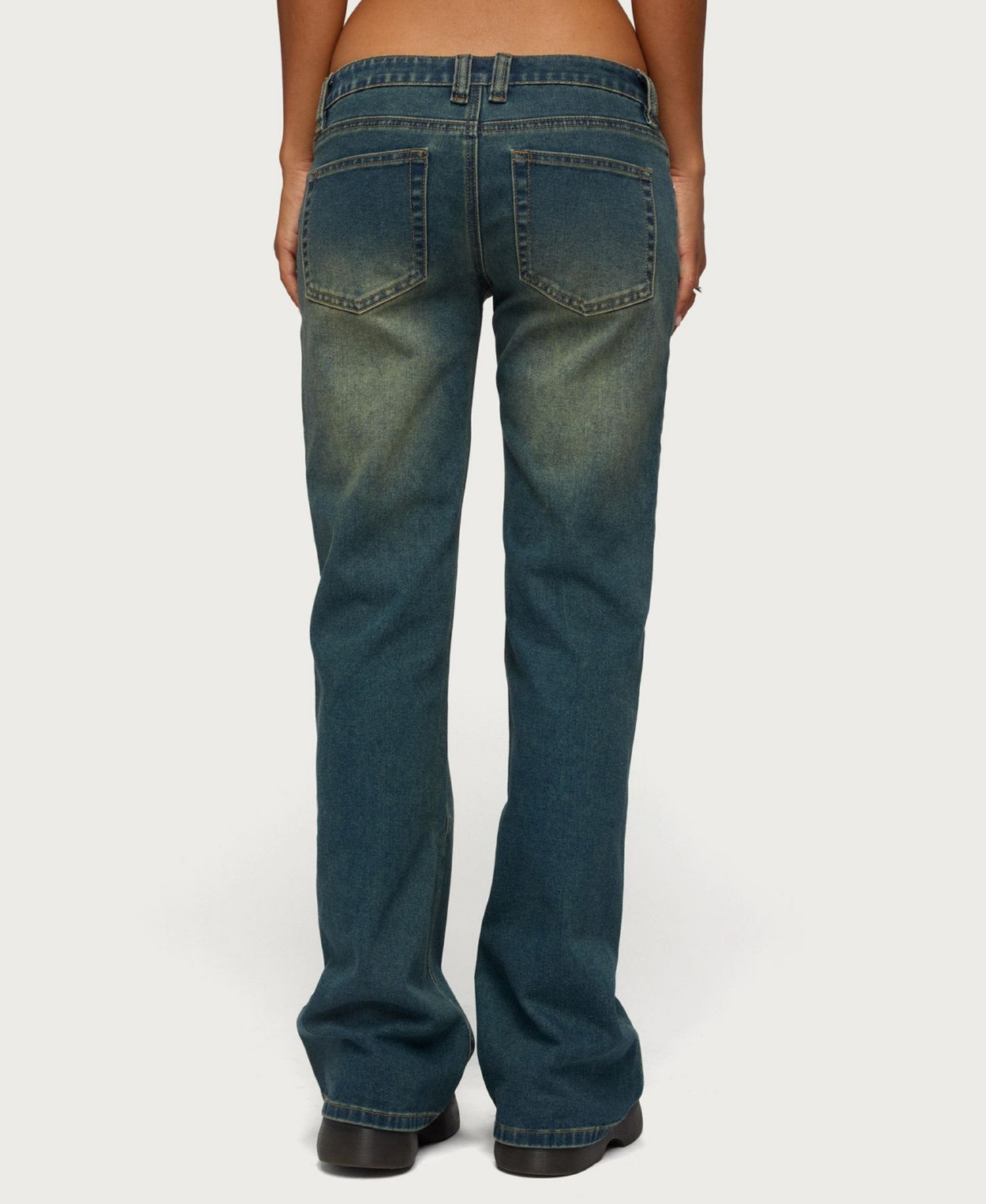 Women's Moonie Low-Rise Bootcut Stretchy Denim Jeans