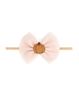 Baby Girls Pumpkin Tulle Bow Baby Headband