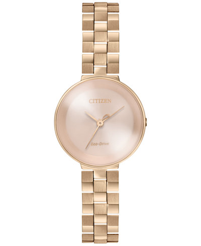 Citizen Women's Silhouette Rose Gold-Tone Stainless Steel Bracelet Watch 25mm EW5503-83X