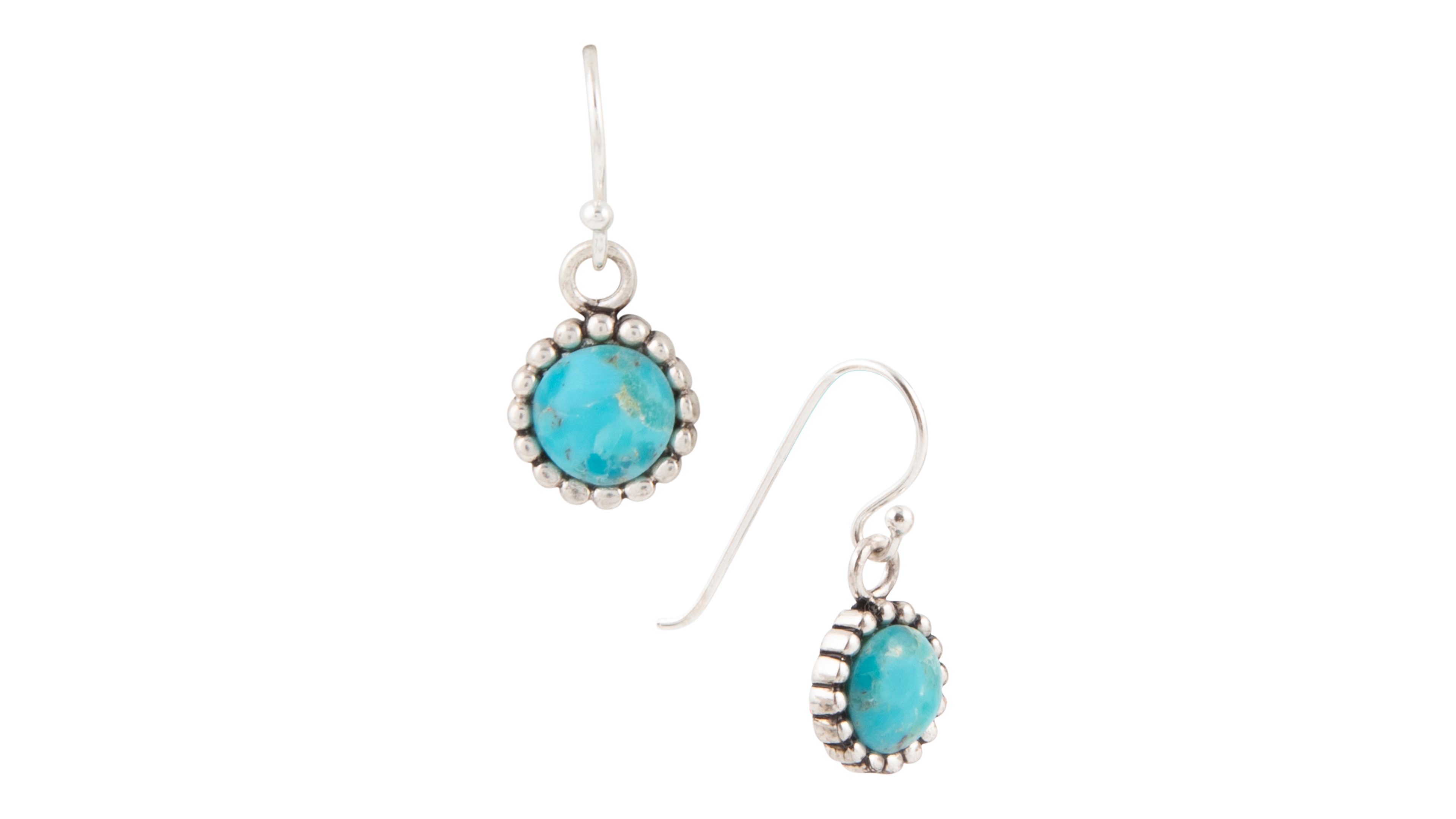 Barse Hope Floats Blue Turquoise Silver Earrings