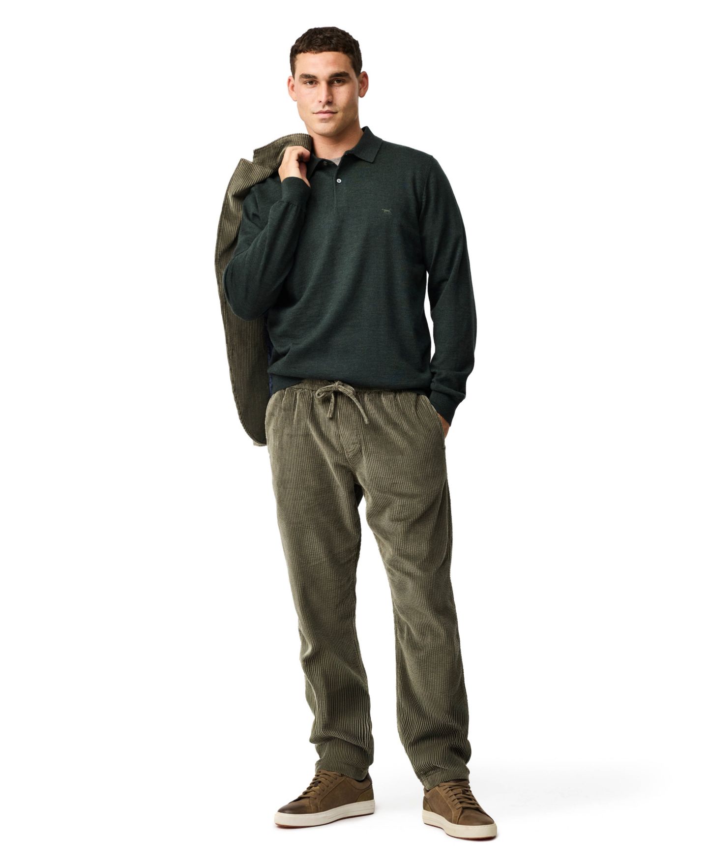 Мужской свитер Rodd & Gunn Way Spur Cotton Knit, цвет: Oakmoss — фото 6