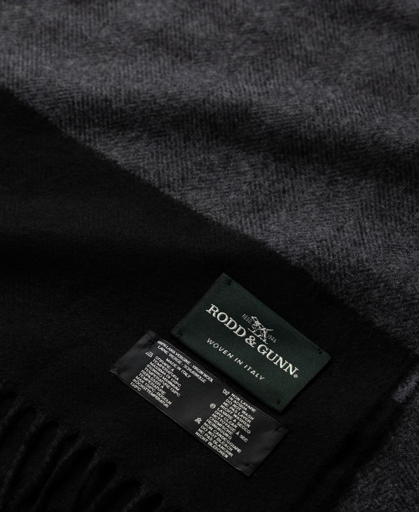 Мужской шарф Rodd & Gunn Darlington Wool, цвет: Карбоновый — фото 2