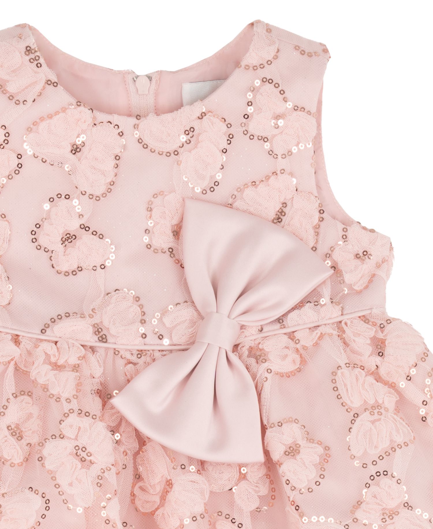 Baby Girls' Butterfly Soutache Bodice with Satin Bow Drees and Panty, 2-Piece Set