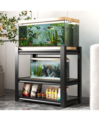 Fish Tank Stand 34 Inch Heavy Duty Steel 3 Tier Adjustable Shelves 660lb