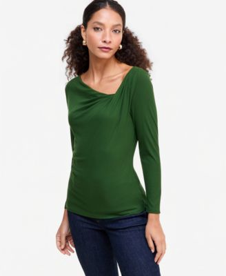 Women's Draped Cowl-Neck Top