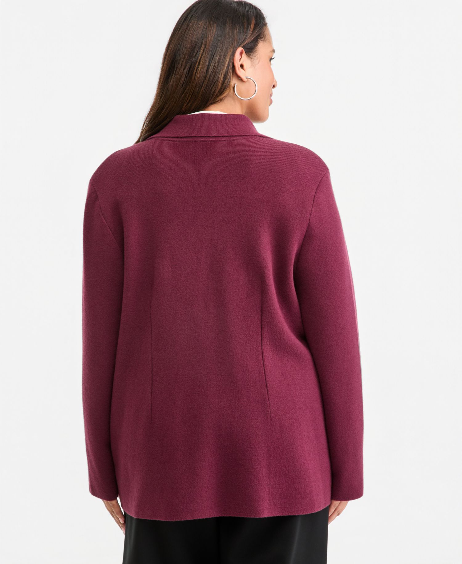 Plus Size Sweater Blazer